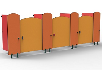 Cabine sanitaire PMR Bambino - Hauteur 110 cm - Parois stratifié massif 10 mm - Sécurisée et personnalisable_0