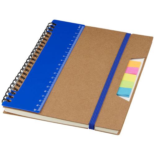Carnet de notes recyclé A5 Josie - 70 feuilles lignées, règle recto verso et notes autocollantes_0
