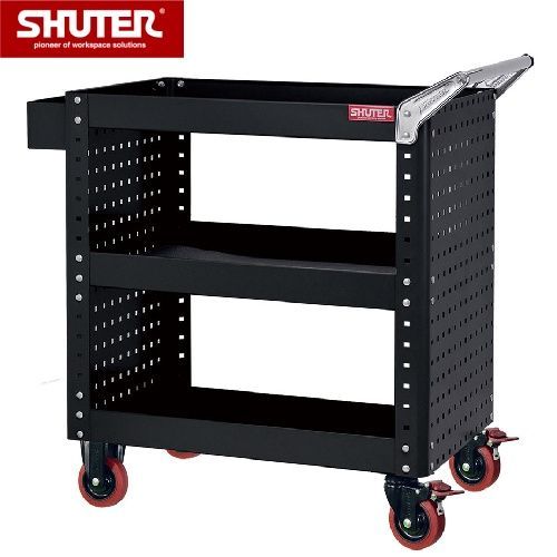 Chariot à outils - Shuter Enterprise Co. Ltd - 3 étagères bidirectionnelles, panneau perforé et hauteur 880 mm_0