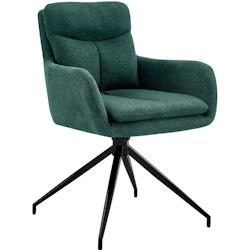 CLP Chaise de salle à manger Somers Tissu Vert - vert textile 324728_0