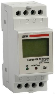 Compteur d'énergie monophasé 230v ac energy-230 d22 pulse ve055000_0