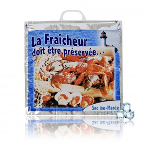 Emballages isothermes - Sac poissonnerie 25 litres - métallisé avec mousse PE expansée_0