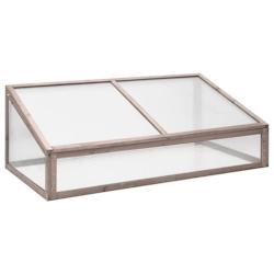 Helloshop26 - Serre tente abri plante fleur légumes 110 x 58,5 x 39 cm bois de sapin gris 02_0044437 - 3000220286786_0