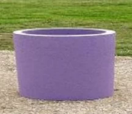 Jardinière ronde Cléopâtre en béton armé - Autostable, Option antigraffiti, Pieds en option - Diamètre 115 cm, Hauteur 80 cm, Poids 460 kg_0