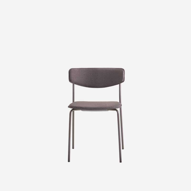 Lots de 2 chaises de conférences ou réunion design et empilables avec assise en tissu_0
