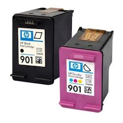 Pack de 2 cartouches d'encre authentiques HP 901 Noir et couleurs - programme SECOND - multicolore 3701352378225_0