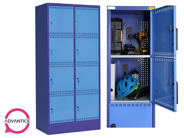 Paralocker XL - Armoire de stockage et rechargement 8 casiers avec prises électriques et options de verrouillage_0