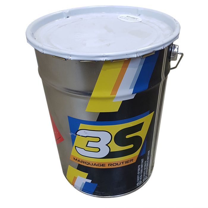 Peinture blanche pour marquage au sol sans toluène - Idéale pour usage urbain et routier - 25 kg_0