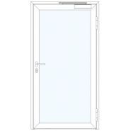 Portes coupe-feu vitrées simple vantail - SVF France - Aluminium et acier - Épaisseur : 85 ou 97 mm - EI30/EI60/EI90_0