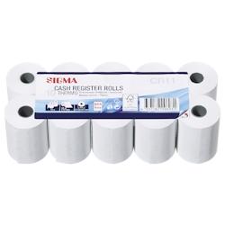 SIGMA Rouleaux de caisse thermique CR11, 57 mm x 25 m, 10 unités - blanc papier 14967_0