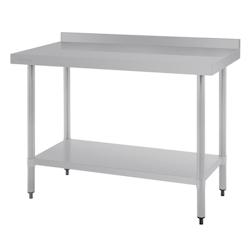Table de préparation avec rebord en acier inoxydable Vogue 1200 x 600mm - UNT381_0