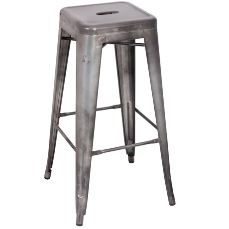 TABOURET DE BAR IRON GRIS MÉTAL