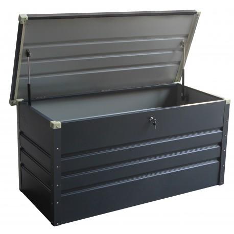 2988 - coffre de rangement en métal anthracite 400l avec plancher x-metal_0