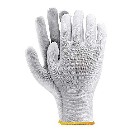 REIS - Lot de 12 gants de protection blancs - Taille 9 - Confort et perméabilité à l'air_0