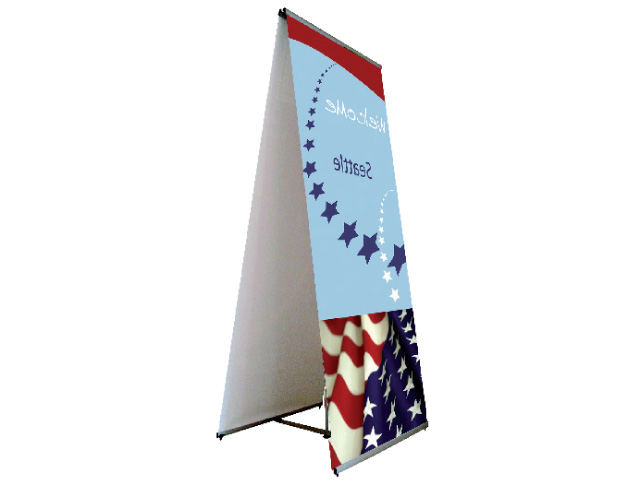 Bannière L classique double MABL02 - 80 ou 100 cm - Enroulable avec sac de transport inclus_0