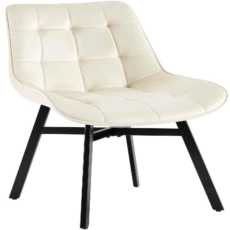 CLP Chaise de Salle à Manger Colby Crème/Velours - beige textile 322178_0