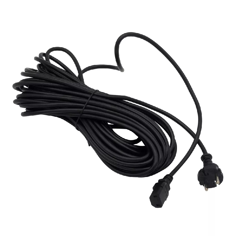 Cordon d'alimentation électrique - 15 m - noir - enfichable - Référence 111159 - Marque SPRiNTUS_0