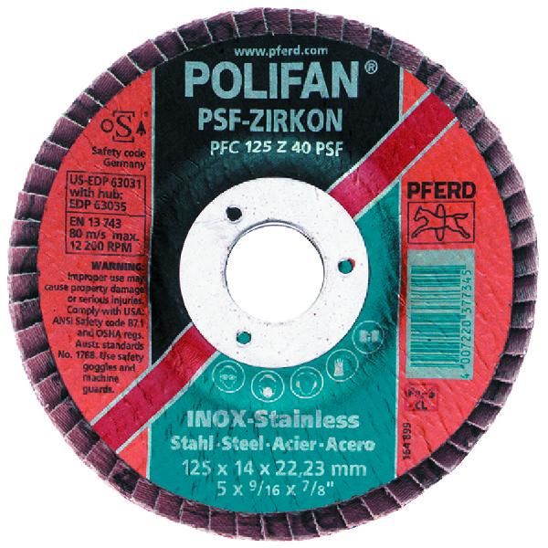 DISQUE D125 A SURFACER 'POLIFAN' GRAINS 40 Z+