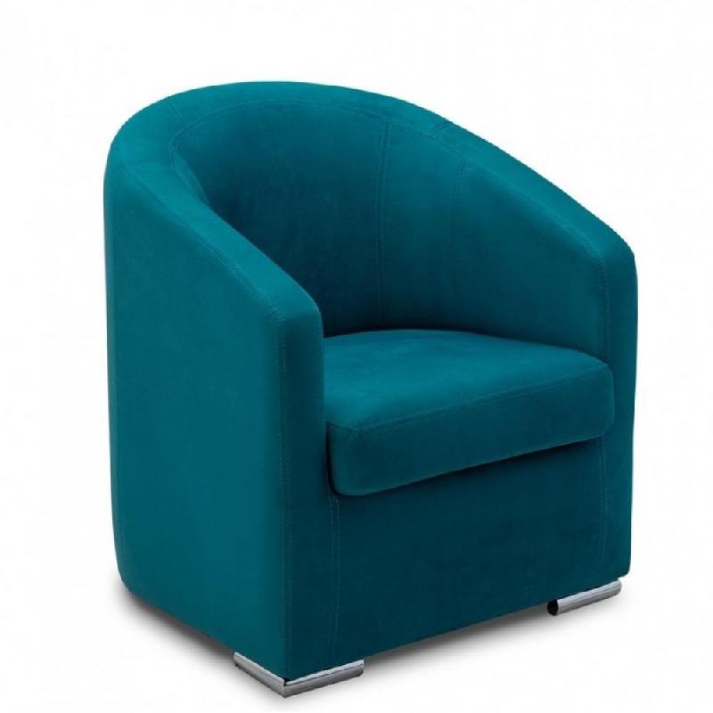 FAUTEUIL FIXE FOLIO VELOURS TURQUOISE_0