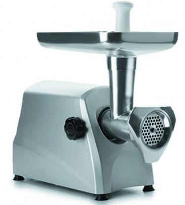 Hachoir à viande professionnel électrique tout inox - capacité 85 kg/h - 120 tr/mn - 250 W - 410x195x350 mm_0