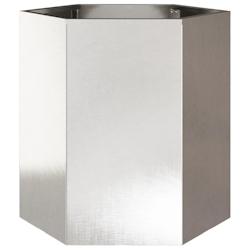 Helloshop26 - Jardinière bac lit surélevé plantes fleurs terrasse jardin hexagone 46 x 40 x 45 cm acier inoxydable Argent 02_0038647 - 3000217807109_0