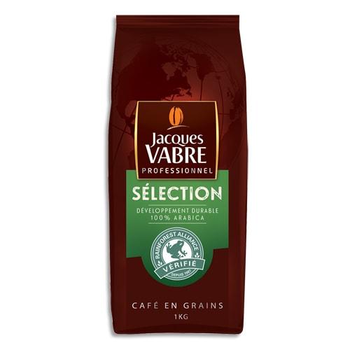 Jacques Vabre - Paquet de 1kg de café en grains sélection 100% arabica - Rainforest Alliance_0