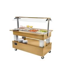 METRO Professional METRO Professionnel Buffet salad'bar froid 4 GN 1/1, 500W, bois - Bois massif 120405_0