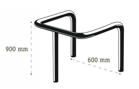 Muep01 arceau urbain - Foncoser - Ø 60 mm - Hauteur 900 mm - Galvanisation ou thermolaquage_0