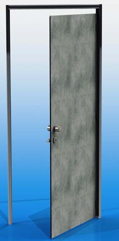 Porte de rénovation en panneau stratifié compact antibactérien - Hauteur standard 1960mm - Largeur sur mesure_0