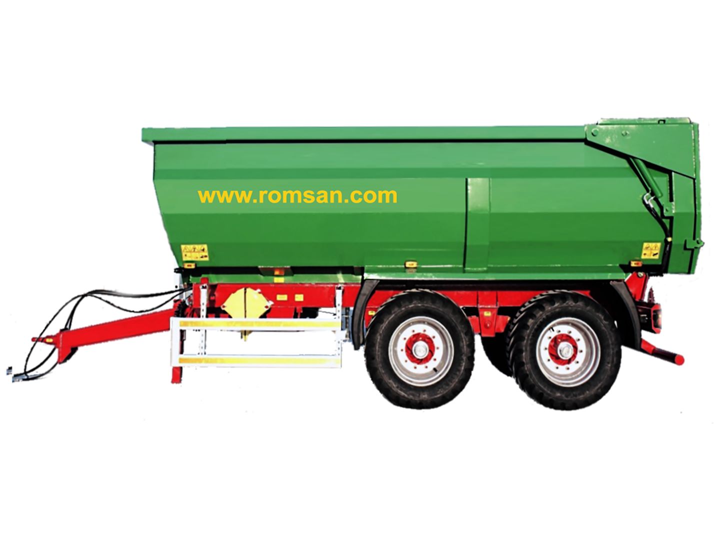 R 140 tahk benne agricole à tandem monocoque - romsan - capacité de 14000 kg_0