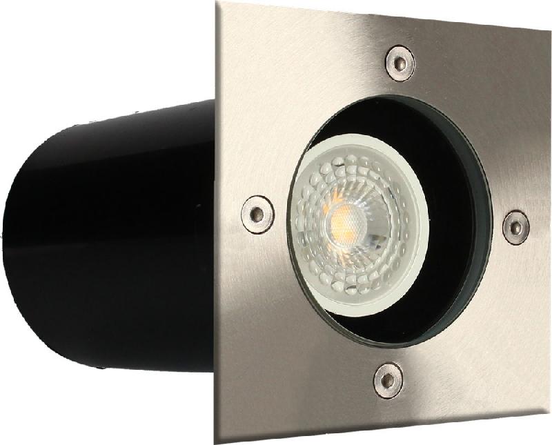 Spot extérieur carré GU10 5W - 380 lm - Inox 316 - IP67 - Ampoule incluse_0