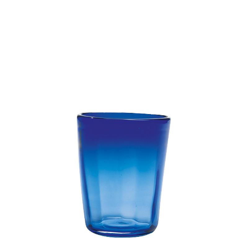 Zafferano Lot de 6 Verres Tumbler Série Bei en verre coloré bleu, soufflés à la bouche avec un travail artisanal à la main de haute qualité - bl_0