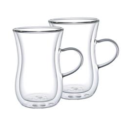 Aulica Tasses A The Double Paroi Avec Anse - Lot De 2 - transparent verre 210201_0