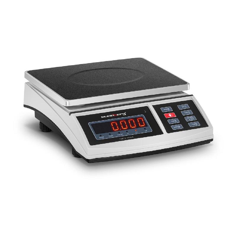 Balance de table cuisine pèse-aliment - 30 kg / 1 g - plateau inox 21 x 27 cm - LED - modèle 14_0000613_0