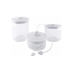 Boîtes sous vide en plastique (Lot de 3) Le Pratique - blanc 3700206403670_0
