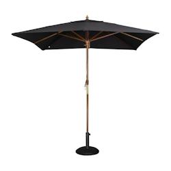 Bolero Parasol de terrasse professionnel à poulie carré de 2,50m noir - multi-matériau GH990_0
