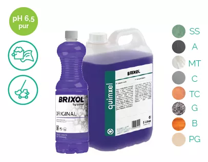 BRIXOL ROSA 1,5L - Nettoyant pour sols au parfum mûres et lavande - Marque QUIMXEL_0