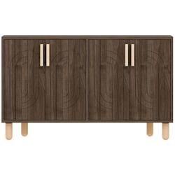 Buffet 4 portes en aggloméré Rodney noyer Hanah Home - 8684283501847_0