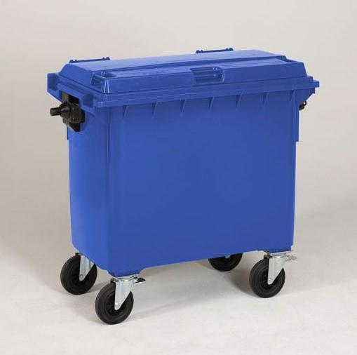 Conteneur poubelle standard 4 roues – 660L Bleu_0