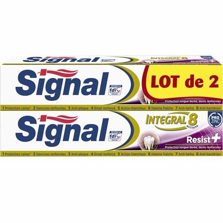 DENTIFRICE INTÉGRAL 8 RÉSIST+ SIGNAL 2 X 75 ML