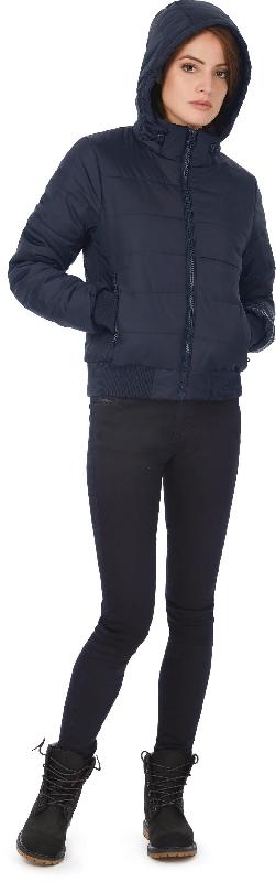 Doudoune Femme Superhood - Réf: CGJW941 - B&C - Capuche détachable, poches zippées, style bomber_0