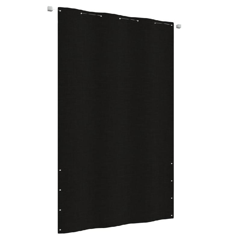 ÉCRAN DE BALCON BRISE PARE VUE PROTECTION CONFIDENTIALITÉ 140 X 240 CM TISSU OXFORD NOIR 02_0010266_0