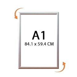 Edimeta Cadre Clic-Clac A1 angles 90° - gris aluminium VAC953_0