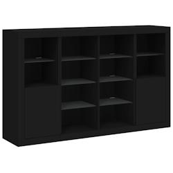 Helloshop26 - Buffet bahut commode armoire meuble de rangement organisateur cuisine salle de séjour salon avec lumières LED 3 pcs 02_0037225 - 30002_0