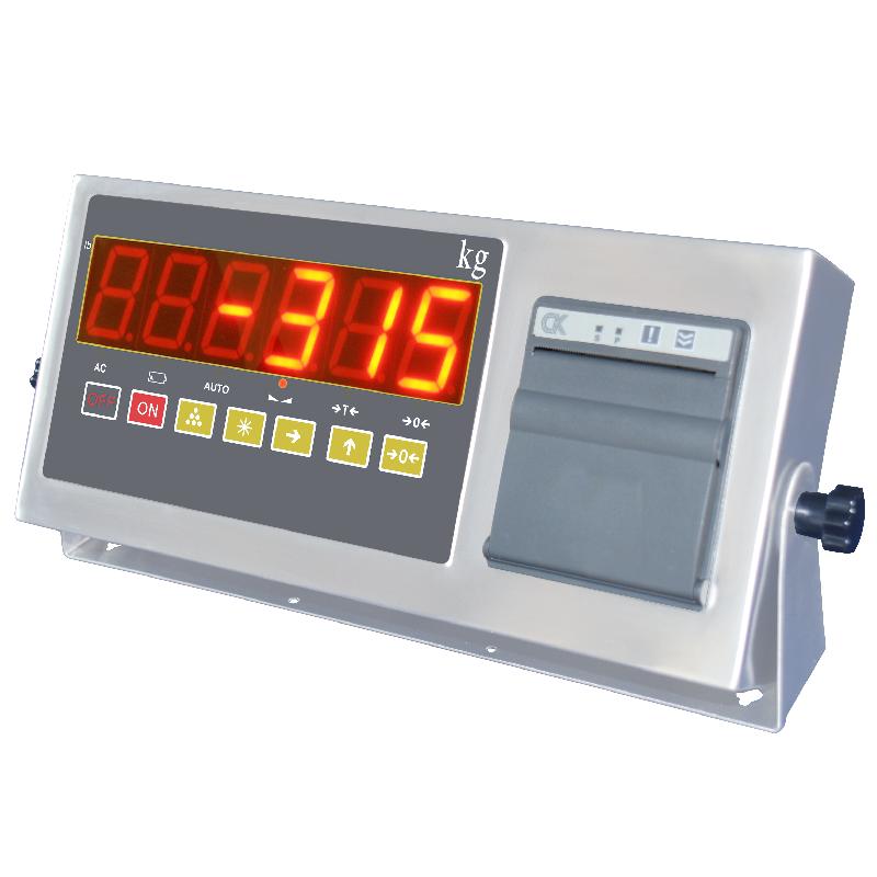 Ind 500 - Indicateur poids-tare en acier inoxydable avec imprimante intégrée - Protection IP64 et écran LED_0