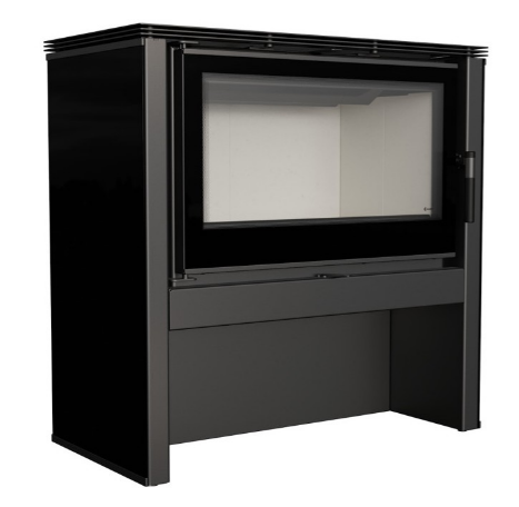 Juno Insert INSERT CHEMINÉE JUNO 12 PANNEAU NOIR devis sous 24h
