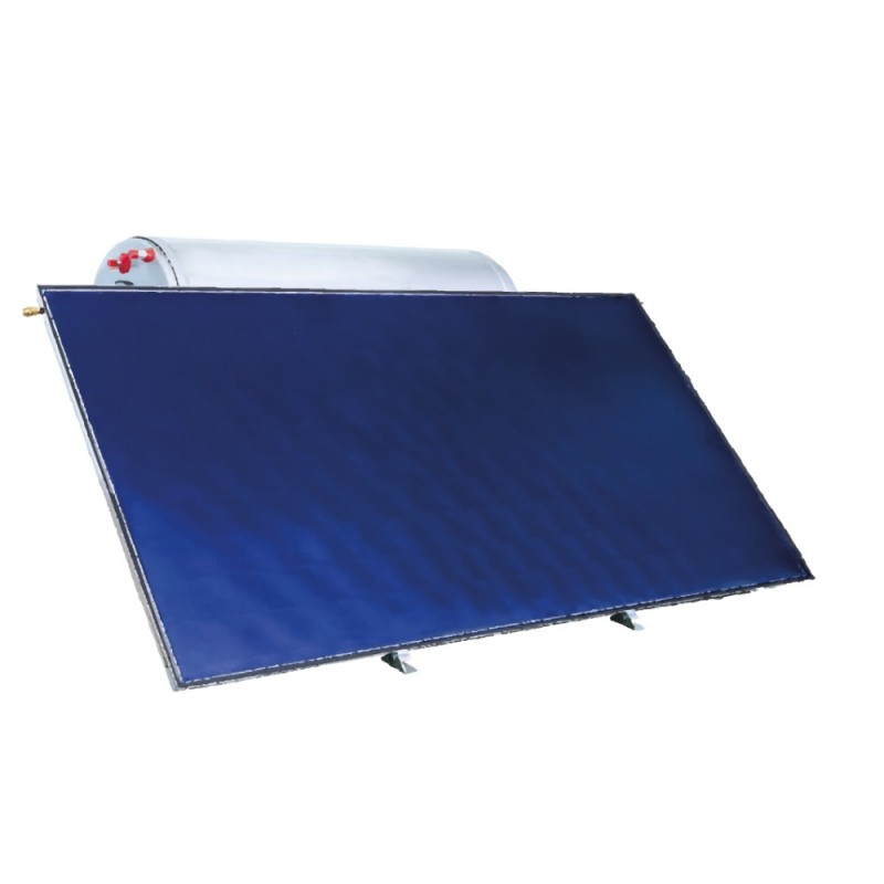 Kit chauffe-eau solaire thermosiphon monobloc 200L - 1 panneau paysage 2.4m² - Montage au sol_0