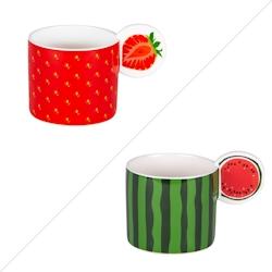 Mug Fruitissimo 35 cl x2 -  Multicolore Rond Porcelaine Table Passion 14.5x9 cm - multicolore porcelaine 3106232390203_0