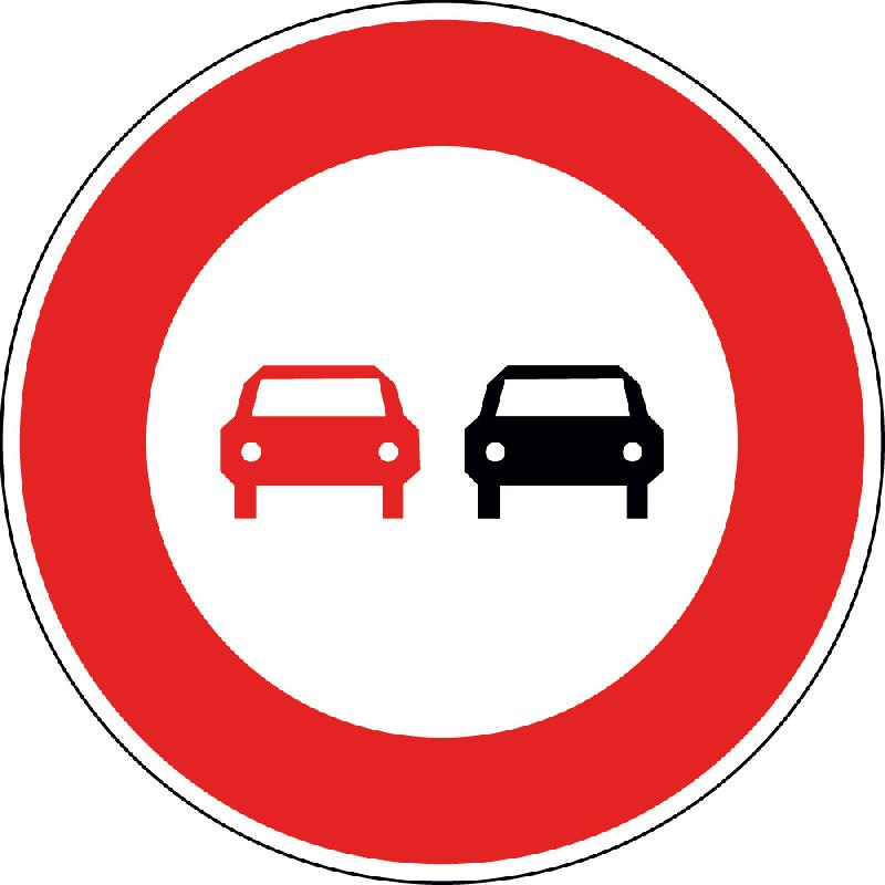 PANNEAU INTERDICTION DE DÉPASSER TOUS LES VÉHICULES À MOTEUR AUTRES QUE CEUX À DEUX ROUES SANS PANNEAU INTERDICTION DE DÉPASSER TOUS LES VÉHICULES À MOTEUR AUTRES QUE CEUX À DEUX ROUES SANS