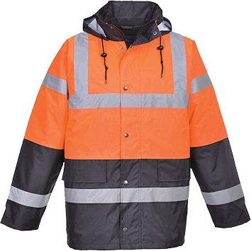 Parka hv bicolore  orange s467, s_0